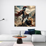 Spartan Warrior (4 Panel-II) Square Wall Art