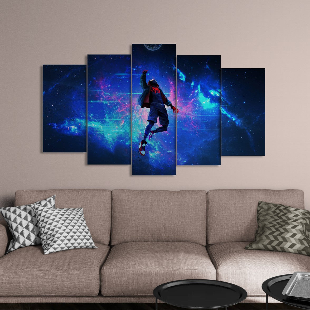 Spider Man Into the Spider Verse (5 Panel-II) Movie Wall Art