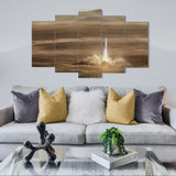 Space Shuttle Launching (5 Panel-II) Landscape Wall Art