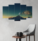 Miracle of Earth - Cosmic (5 Panel-II) Landscape Wall Art