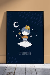 Little boy on a cloud | Kids Poster Wall Art