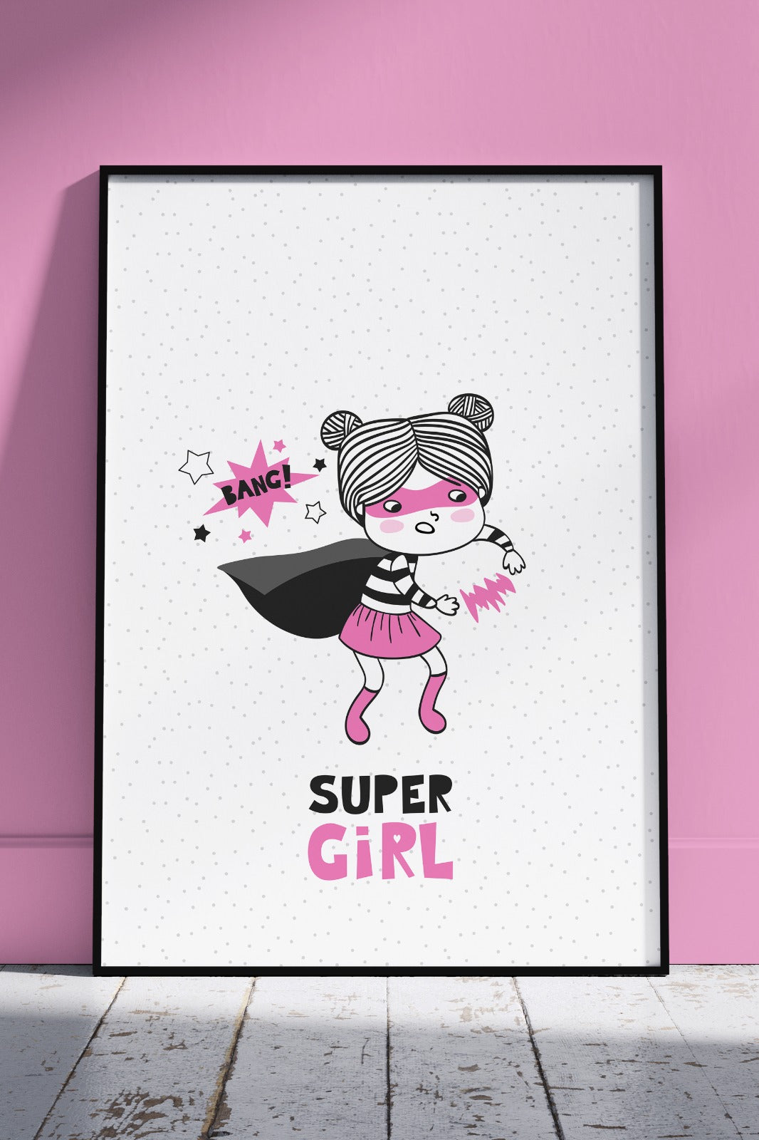 Super Girl Vector | Kids Poster Wall Art