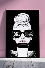 Girl Boss - Coffee Cup | Girlish Poster Wall Art