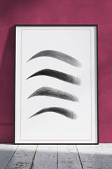 5 Shades Of Eyebrows | Girlish Poster Wall Art