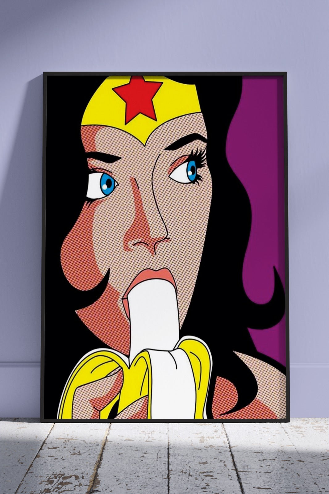 Wonder Women Eating Banana | Movies Poster Wall Art