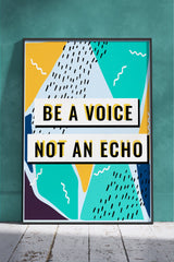 Your Voice Matters Abstract Quote | Motivational Poster Wall Art