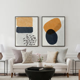 modern minimalist geometric (2 Panel) Abstract Wall Art