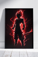 Super Saiyan Red Posters | Anime Poster Wall Art
