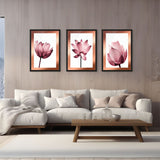 Set of Flowers - Minimalist (3 Panel) Abstract Wall Art