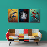 Marvel Minimal Super Heroes (3 Panel) Wall Art