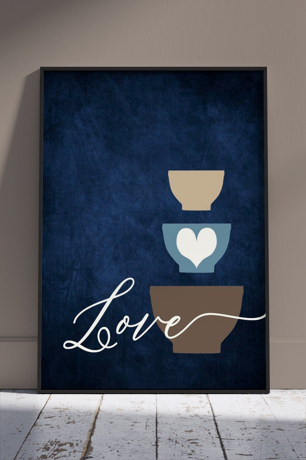 eat drink and love minimalist poster | Kitchen Poster Wall Art