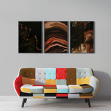 Earthy Multiple B&G (3 Panel) Abstract Wall Art