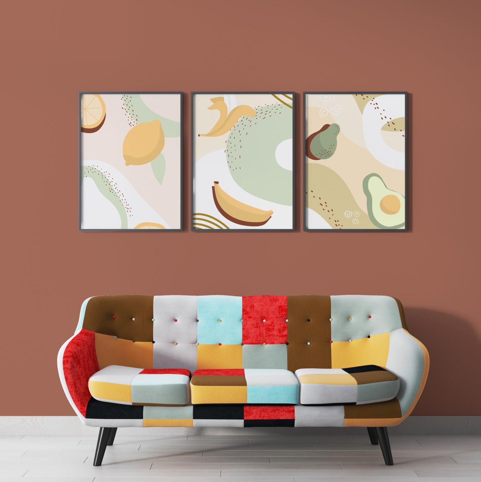 Abstract Aesthetic Minimalist Botanica (3 Panel) Abstract Wall Art