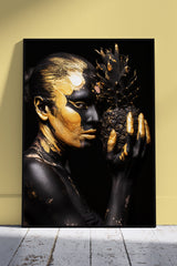 modern african women golden | Black & Gold Poster Wall Art