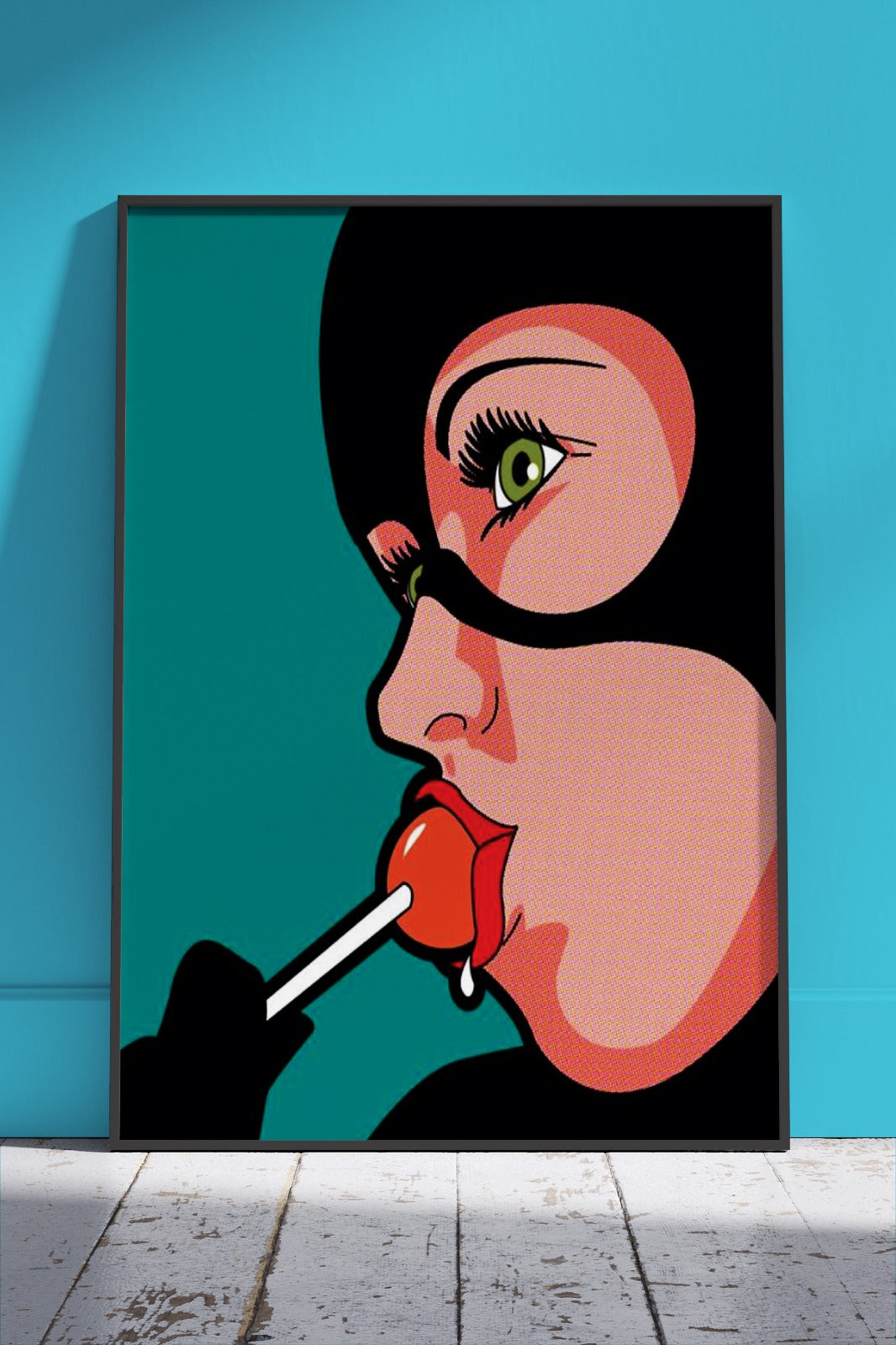 Cat Women With Lollipop | Girlish Poster Wall Art