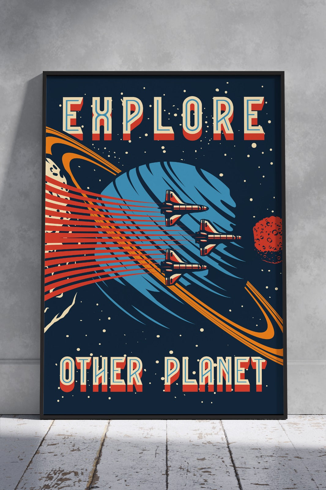 Space Research Colorful Vintage | Poster Wall Art