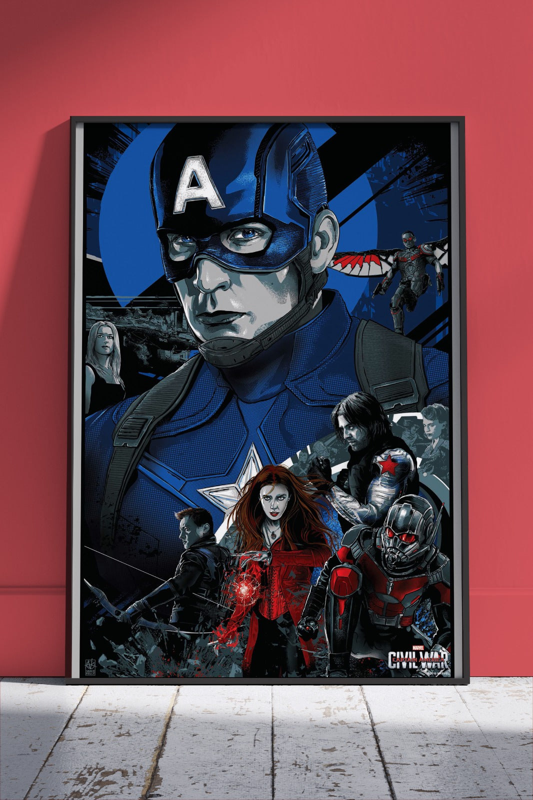 Team Captain America Comic Style Retro | Games Poster Wall Art