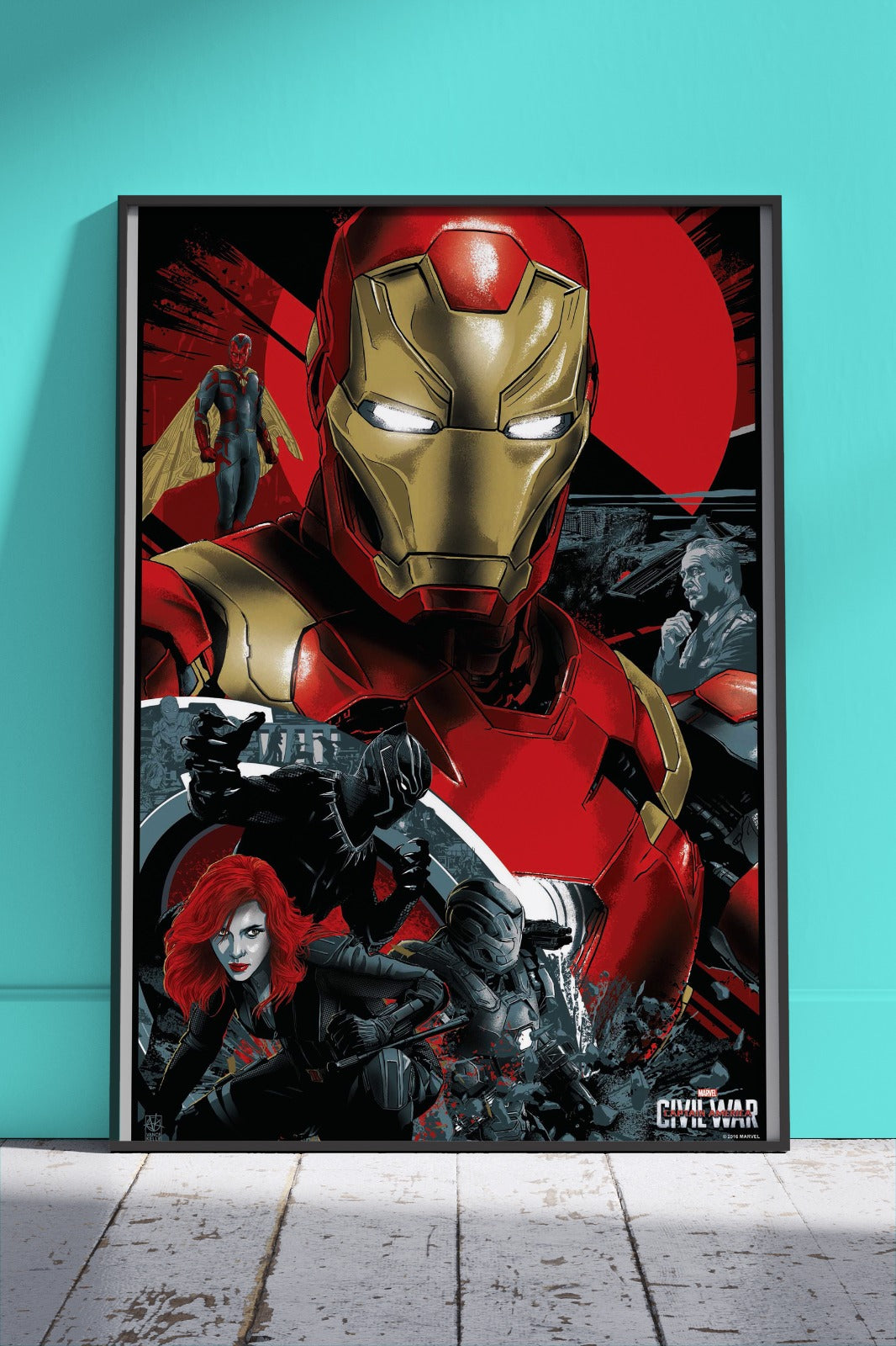 Team Iron Man Comic Style Retro | Games Poster Wall Art