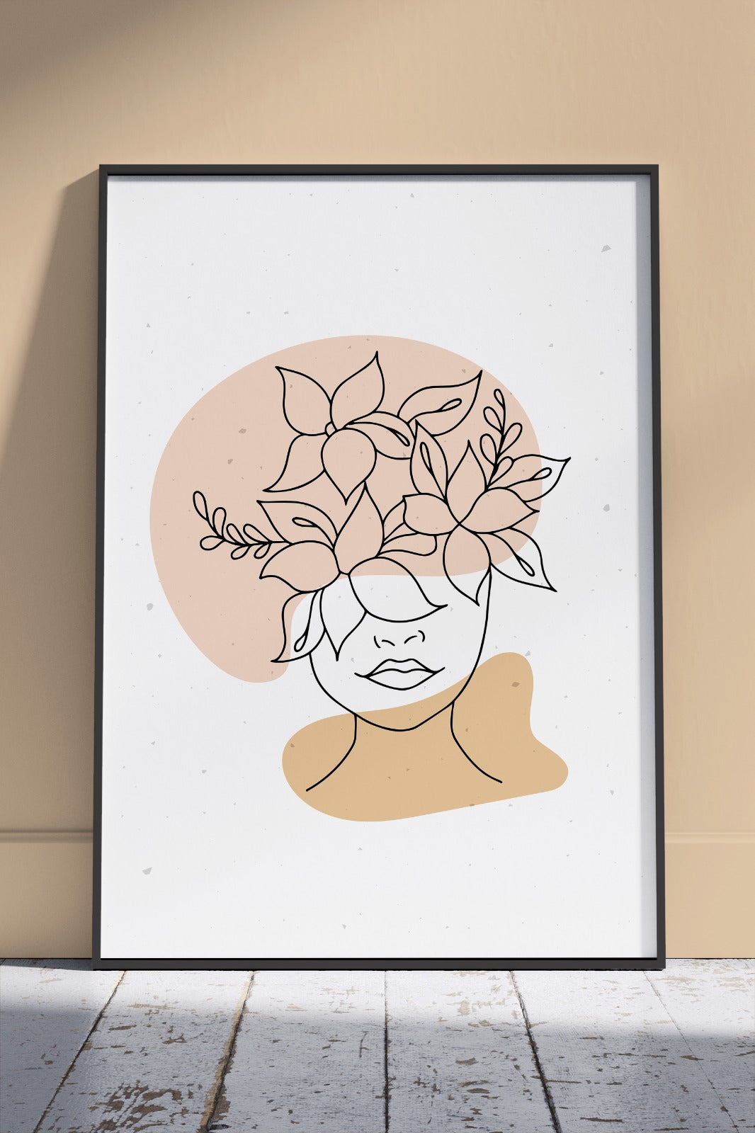 Floral Lady Modern Art Minimalist | Girlish Poster Wall Art