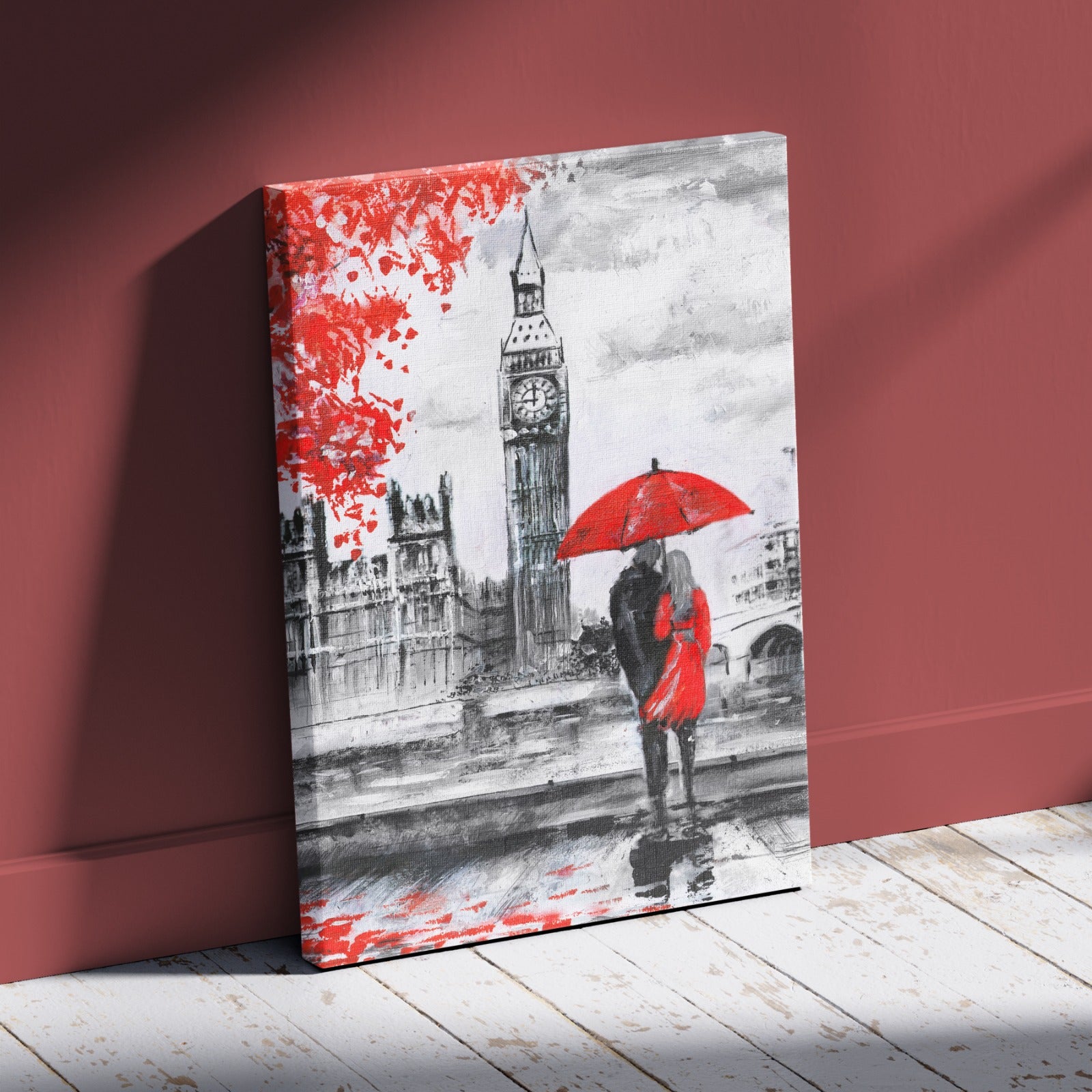couple in rain